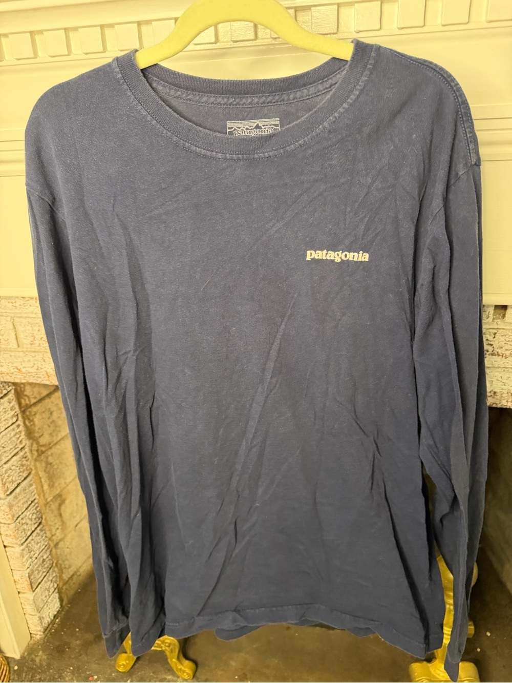 Patagonia Fitz Roy Horizons Long Sleeve T-Shirt Navy Blue Men's Medium